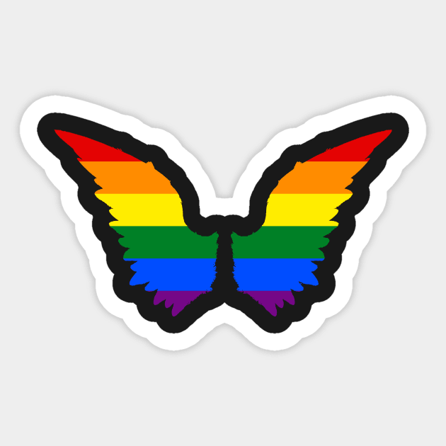 Gay Pride Wings Sticker by AjDreamCraft